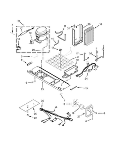 Unit Parts Diagram and Parts List for 10651139214  Kenmore Refrigerator