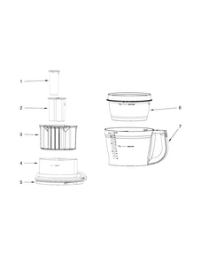 Bowl And Lid Parts Diagram and Parts List for 5KFP1444GMS0  KitchenAid Food Processor