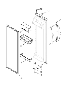 Part Location Diagram of LW10750034 Whirlpool DOOR ASSEMBLY BL