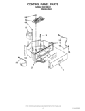 CONTROL PANEL PARTS Diagram and Parts List for KUIC15NLXS1  KitchenAid Ice Maker
