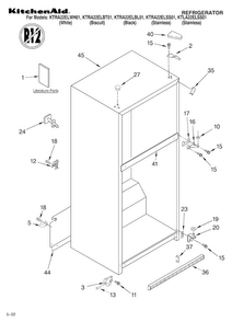 Cabinet/literature Diagram and Parts List for KTRA22ELBT01  KitchenAid Refrigerator