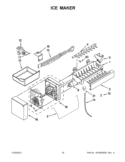 ICE MAKER Diagram and Parts List for KBFS25EWMS10  KitchenAid Refrigerator