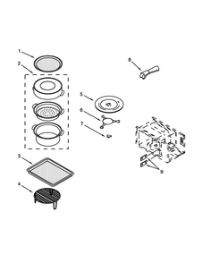Internal Microwave Parts Diagram and Parts List for WOC54EC7AS01  Whirlpool Microwave