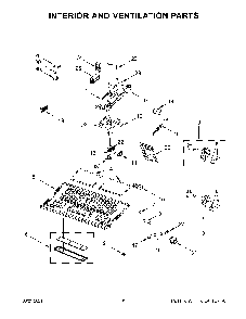 Interior And Ventilation Parts Diagram and Parts List for YKMHC319ES06  KitchenAid Microwave
