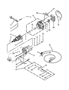 Motor And Control Unit Parts Diagram and Parts List for 5KSM125BER4  KitchenAid Mixer