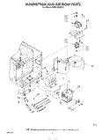 MAGNETRON AND AIR FLOW Diagram and Parts List for MW8100XR0  Whirlpool Microwave