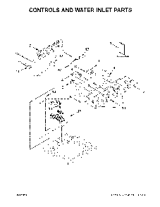 Controls and water inlet parts Diagram and Parts List for 11020362812  Kenmore Washer