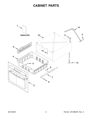 Part Location Diagram of W11291074 Whirlpool TOUCH-UP