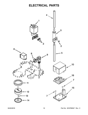 06 - ELECTRICAL PARTS Diagram and Parts List for 5KES2102BMS0  Whirlpool Coffee Maker