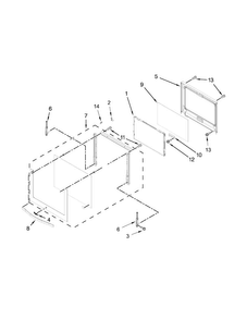 Lower Oven Door Parts Diagram and Parts List for WOD93EC7AB04  Whirlpool Wall Oven