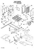 UNIT PARTS Diagram and Parts List for 7GS5FHAXTA00  Whirlpool Refrigerator