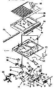 Compartment Separator Diagram and Parts List for KTRS22QABL01  KitchenAid Refrigerator