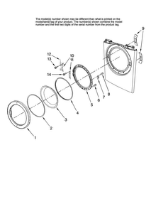 Door Parts, Optional Parts Diagram and Parts List for IGD7200TW10  Inglis Dryer