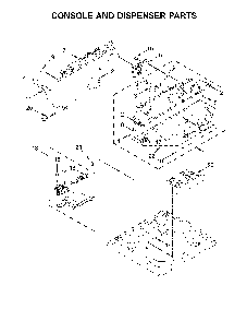 Console and dispenser parts Diagram and Parts List for 11026132412  Kenmore Washer