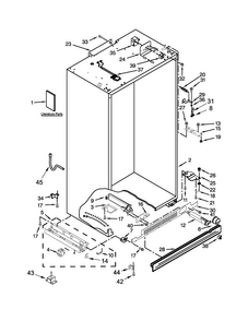Cabinet Parts Diagram and Parts List for KBSN602EPA00  KitchenAid Refrigerator