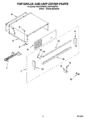 TOP GRILLE AND UNIT COVER PARTS Diagram and Parts List for KSSO48QMX02  KitchenAid Refrigerator