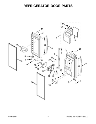 Part Location Diagram of W11504379 Whirlpool GASKET