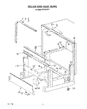 FRAME AND TANK Diagram and Parts List for KPDC610S1  KitchenAid Dishwasher
