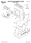 AIR FLOW AND CONTROL PARTS Diagram and Parts List for AD70USR0  Whirlpool Dehumidifier
