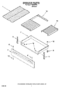 BROILER PARTS Diagram and Parts List for TGS326RD0  Estate Range