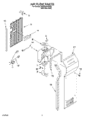 AIR FLOW PARTS Diagram and Parts List for KSBP25FKSS00  KitchenAid Refrigerator