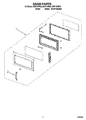 DOOR PARTS Diagram and Parts List for MHE16XSQ0  Roper Microwave