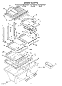 SHELF, OPTIONAL Diagram and Parts List for ET1CHMXKB00  Whirlpool Refrigerator
