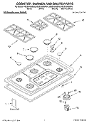 Part Location Diagram of 4456443 Whirlpool Filler Burner Grate - Black