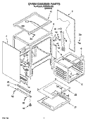 OVEN CHASSIS PARTS Diagram and Parts List for KGSC308LSS0  KitchenAid Range