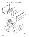 OVEN DOOR AND BROILER Diagram and Parts List for SGP335XW0  Roper Range