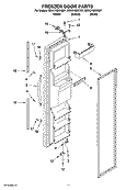 FREEZER DOOR PARTS Diagram and Parts List for ED5CHQXKT07  Whirlpool Refrigerator