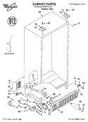 CABINET, LITERATURE Diagram and Parts List for GD25SFCHS111  Whirlpool Refrigerator