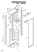 FREEZER DOOR PARTS Diagram and Parts List for KSRB22FKSS14  KitchenAid Refrigerator