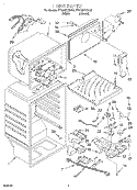 LINER Diagram and Parts List for ET21NKXGW01  Whirlpool Refrigerator