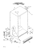 CABINET Diagram and Parts List for RS20CKXAW00  Roper Refrigerator