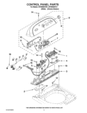 CONTROL PANEL PARTS Diagram and Parts List for WTW8800YW1  Whirlpool Washer