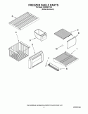 FREEZER SHELF PARTS Diagram and Parts List for KSSS36FTX03  KitchenAid Refrigerator