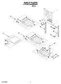 SHELF PARTS Diagram and Parts List for KUWO24RSBX01  KitchenAid Wine and Beverage Cooler