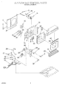 AIRFLOW & CONTROL Diagram and Parts List for ACQ062XF0  Whirlpool Air Conditioner