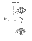 DISH RACK Diagram and Parts List for DP3000XRN6  Whirlpool Dishwasher
