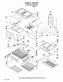 SHELF PARTS Diagram and Parts List for GX5FHTXVB04  Whirlpool Refrigerator