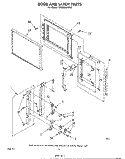 DOOR AND LATCH Diagram and Parts List for MW8800XR0  Whirlpool Microwave