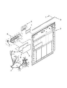 Part Location Diagram of W11765080 Whirlpool DISPENSER