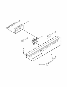 Control Panel And Latch Parts Diagram and Parts List for IUD8010DS2  Whirlpool Dishwasher