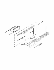 Control Panel And Latch Parts Diagram and Parts List for 66513272K117  Kenmore Dishwasher