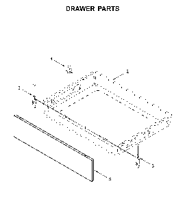 Drawer parts Diagram and Parts List for WFC315S0JS0  Whirlpool Range
