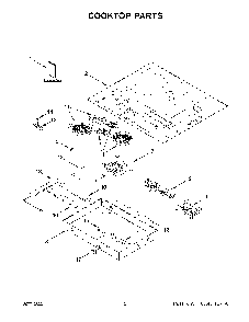 Cooktop Parts Diagram and Parts List for KCES950KBL01  KitchenAid Cooktop