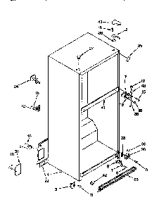 Cabinet Diagram and Parts List for KTRSKDBL03  KitchenAid Refrigerator
