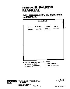 Cover Page Diagram and Parts List for 2763*0A  Roper Range
