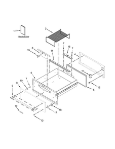 Control Panel And Drawer Parts Diagram and Parts List for KOWT104ESS00  KitchenAid Warming Drawer